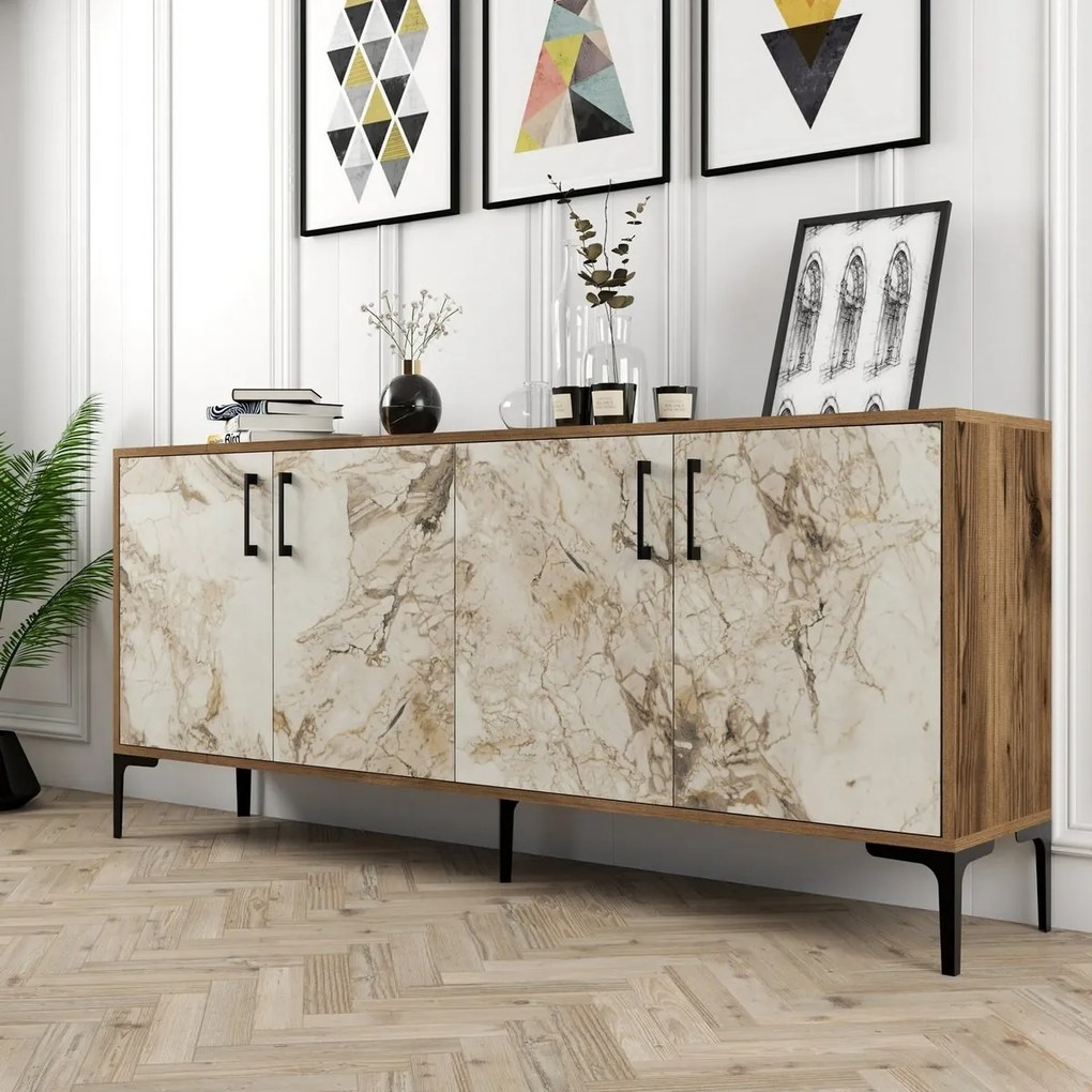 Szafka Kiev Walnut and White Marble