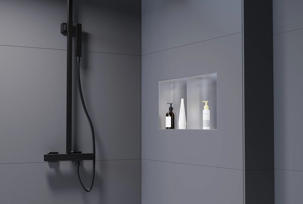 Półka wnękowa ścienna ze stali nierdzewnej NT306010X