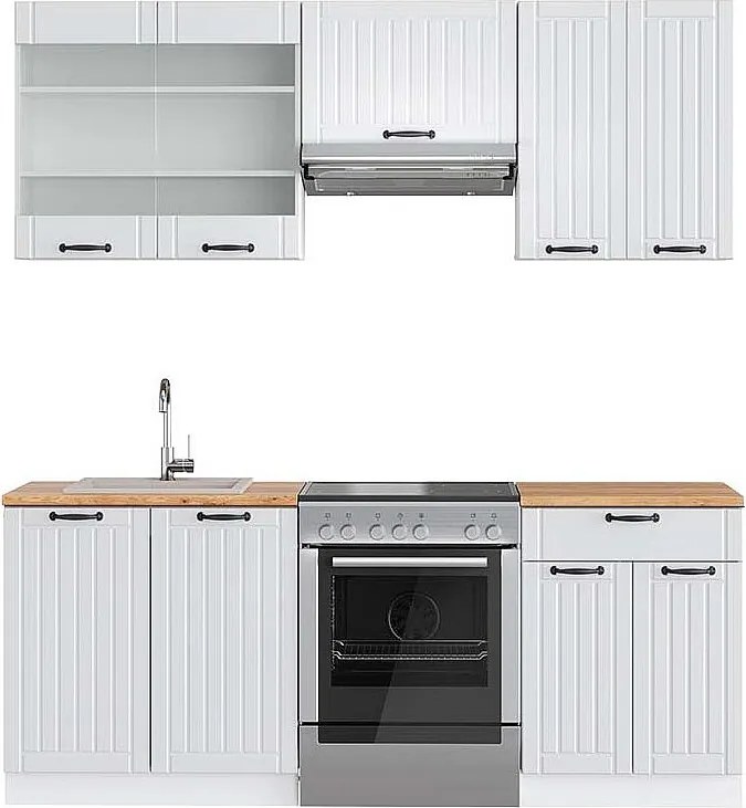 Aneks kuchenny biały dom wiejski/biały 200x60x81.6 fame-line