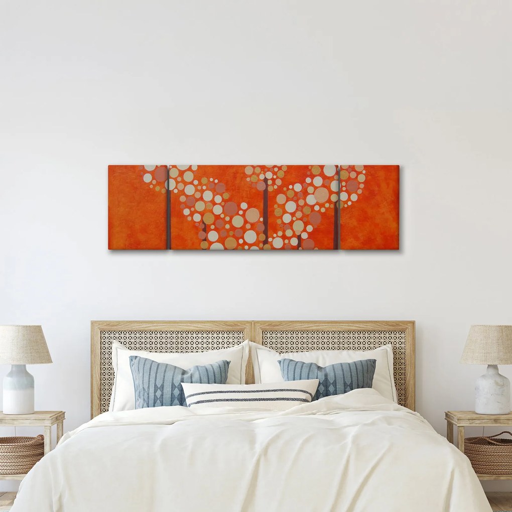 Obraz - Pomarańczowy las (170x50 cm)