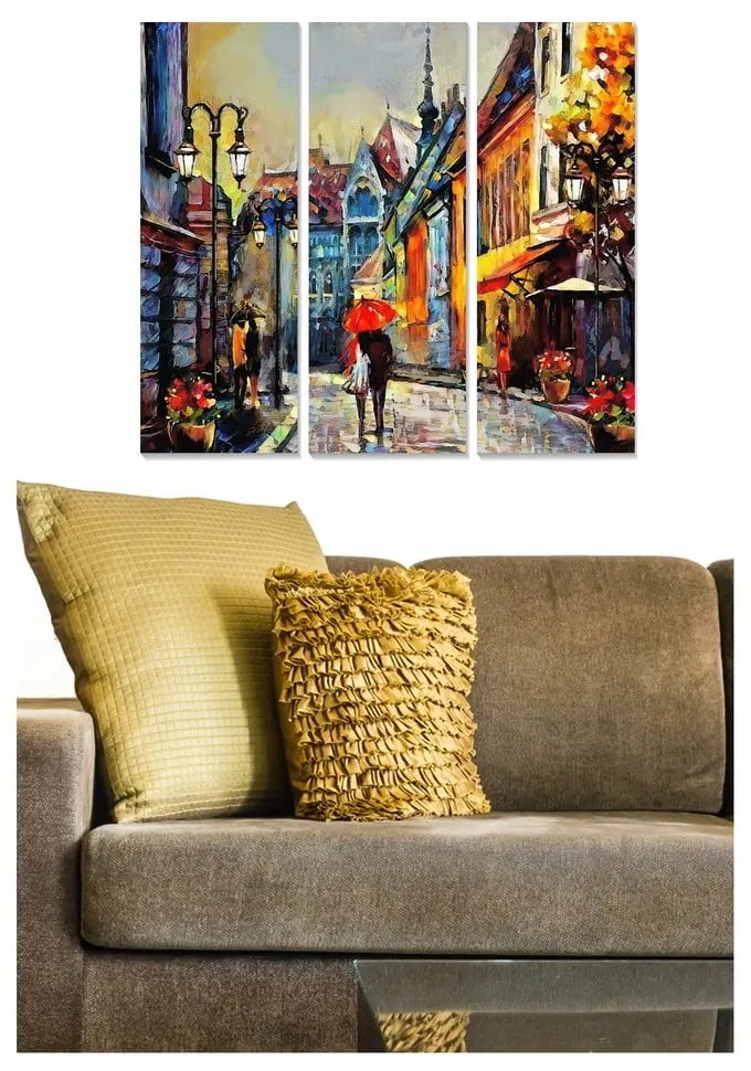 Obrazy zestaw 3 szt. 20x50 cm Street – Wallity