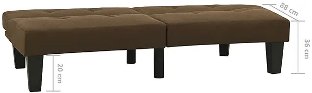 Rozkładana brązowa sofa - Iluna 3X