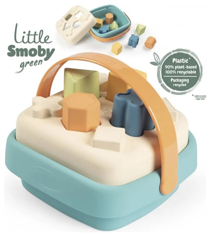 Smoby little green sorter w koszyku bioplastik