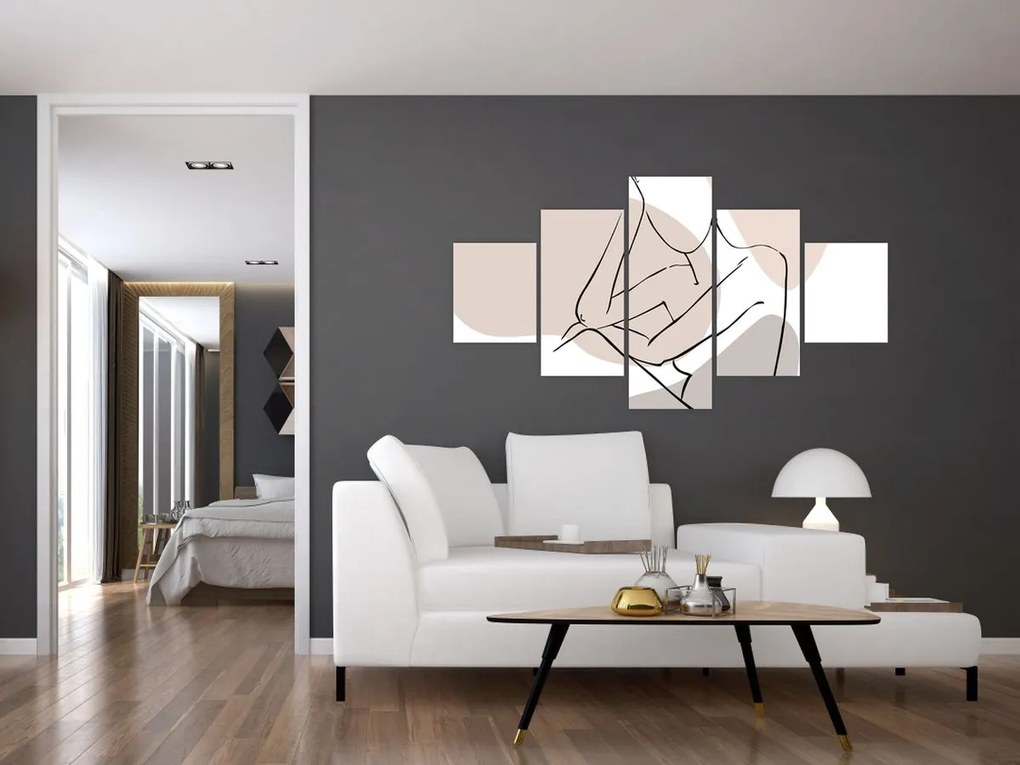 Obraz - Kobieta linia sztuki ciała N⁰1 (125x70 cm)