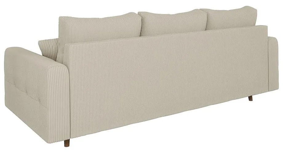 Beżowa sztruksowa sofa 210 cm Ariella – Ropez