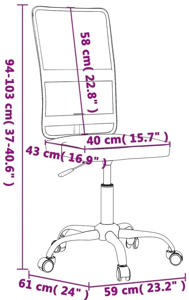 Czarne regulowane krzesło biurowe - Ciemnoszare 4X