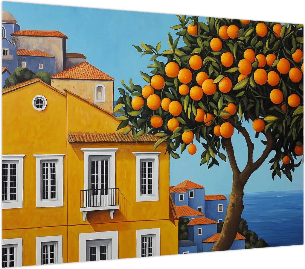 Obraz - Drzewo pomarańczowe (70x50 cm)