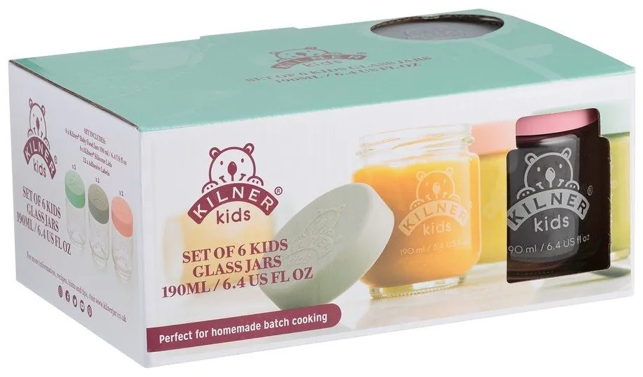 Słoiki na przeciery dla dzieci zestaw 6 szt. 190 ml – Kilner