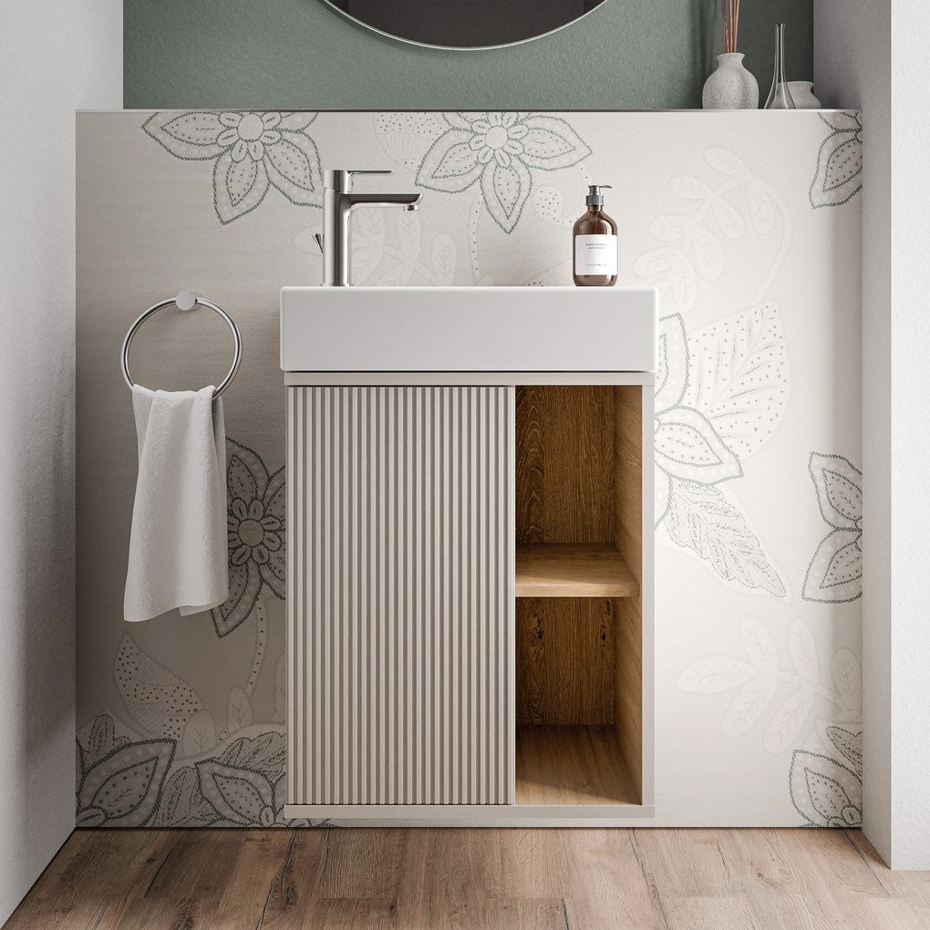 Szafka pod umywalkę BELDIVO 50 cm z umywalką ceramiczną