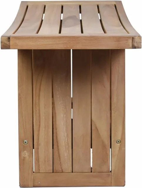 Stołek DIVERO, drewno tekowe, 60 x 35 x 45 cm