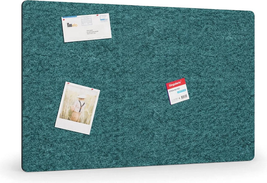 Tablica akustyczna 120x80 cm, zaokrąglone rogi, ciemnozielona