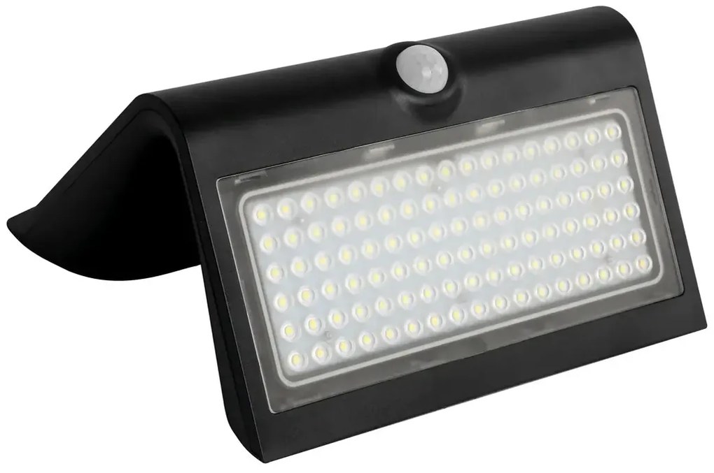 Nowoczesny czarny kinkiet solarny z czujką ruchu - 6.8W B0-N79