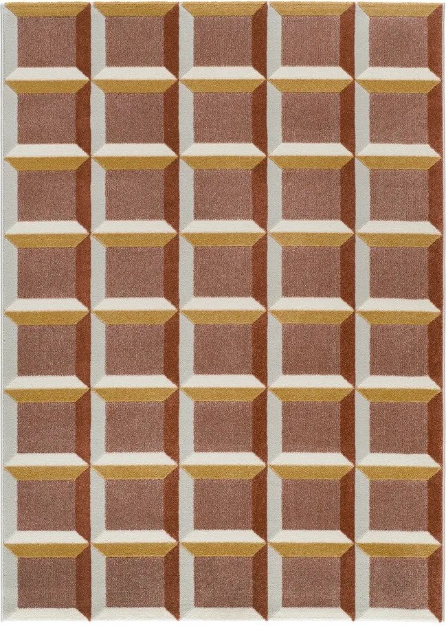 Dywan w kolorze terakoty 133x190 cm Amara – Universal