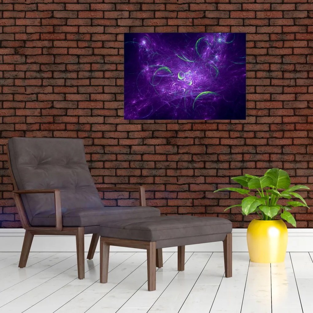 Obraz - fioletowa abstrakcja (70x50 cm)