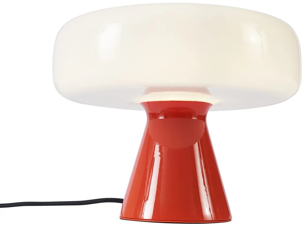 Lampa stołowa w stylu Retro czerwona z białym elementem - Knob Retro Oswietlenie wewnetrzne