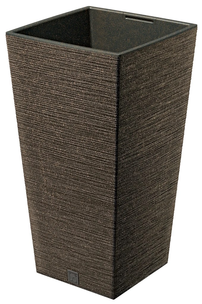 Donica ogrodowa kwadratowa Furu Square Eco Wood 75 cm kawa PROSPERPLAST