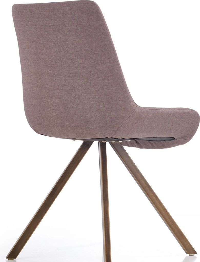 Krzesło tapicerowane tkaniną na stalowych nogach K290