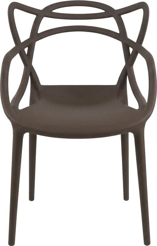 Brązowe krzesło plastikowe KATO