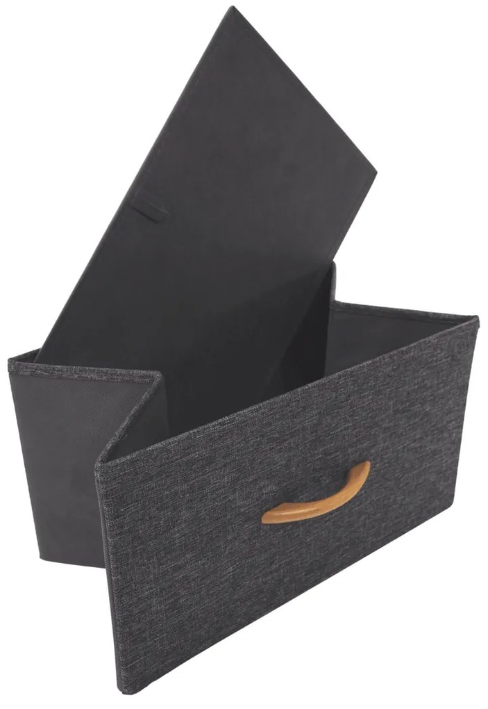 Komoda z szufladami z tkaniny PALMERA, czarny