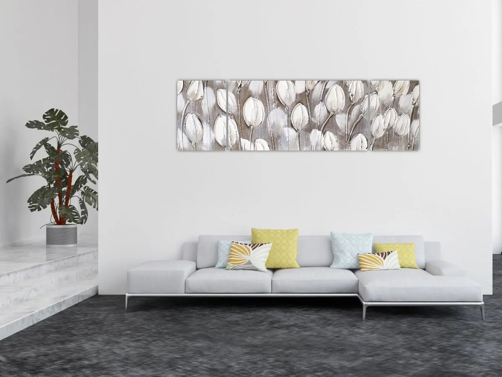 Obraz - Ułożone tulipany (170x50 cm)