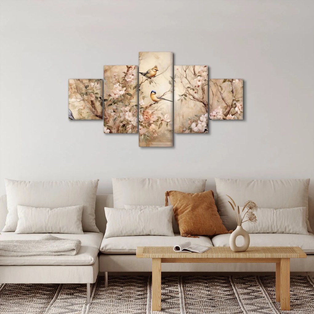 Obraz - Obraz ptaka w stylu vintage II. (125x70 cm)