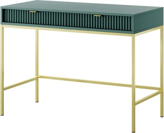 NAYA Toaletka T 104 zielona (LABRADOR) | złoty stelaż