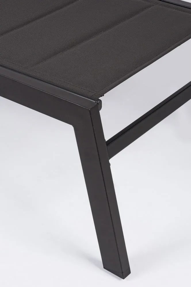 Antracytowy metalowy leżak ogrodowy Hilde – Bizzotto