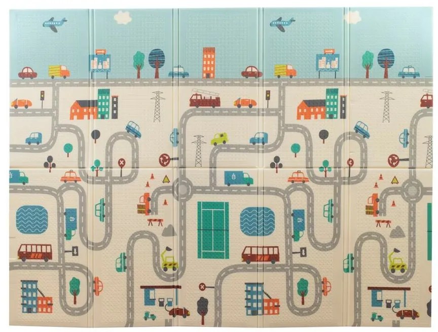 PlayTo Wielofunkcyjna mata do zabawy City, 200 x150 cm