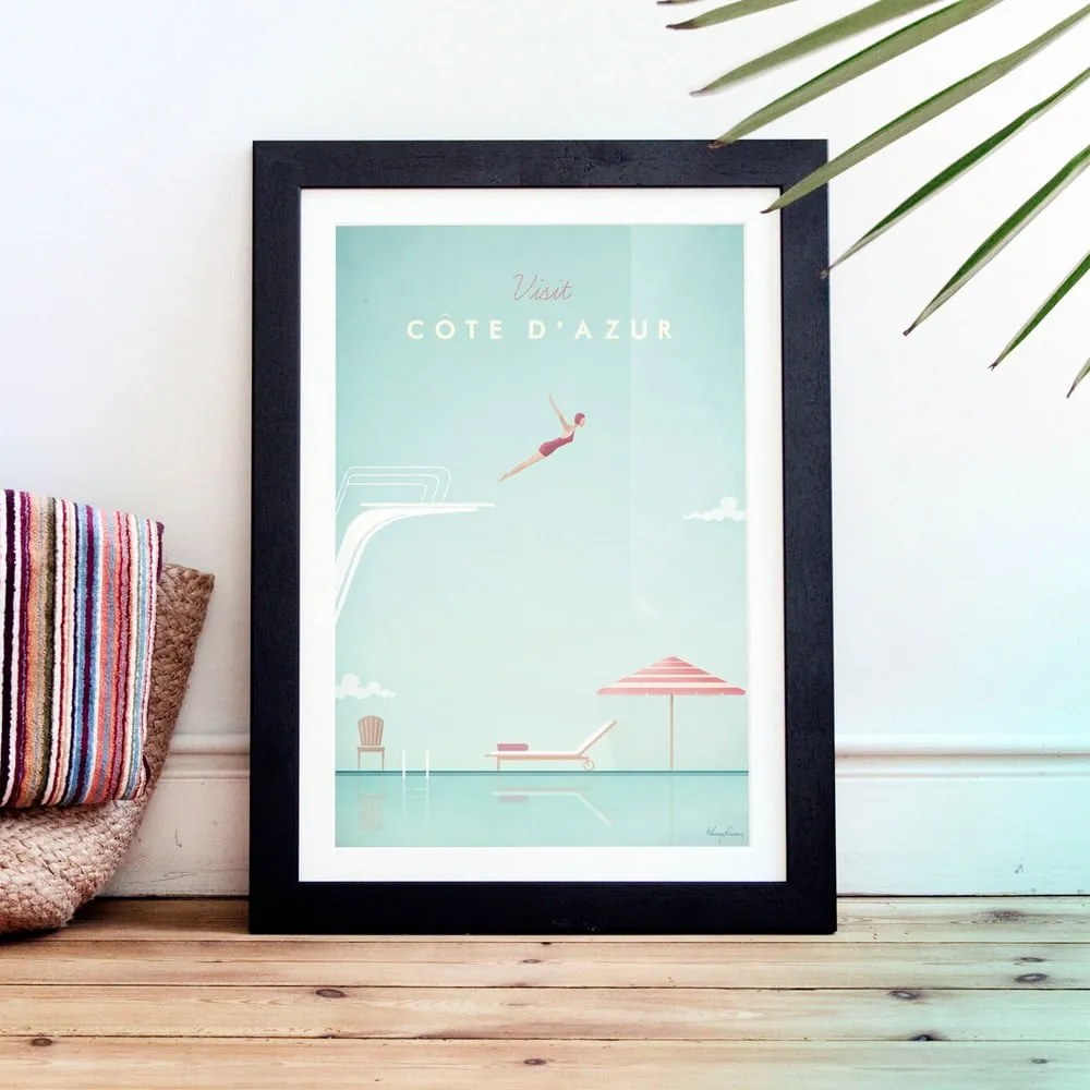 Plakat Travelposter Côte d'Azur, 50 x 70 cm