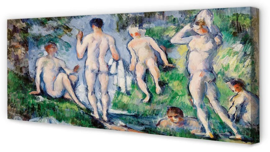 Duży obraz na płótnie Kąpiący się - Paul Cézanne