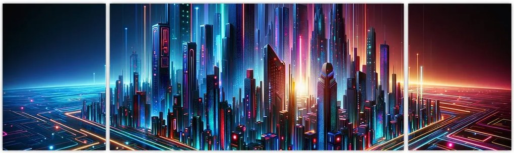 Obraz - Miasto przyszłości (170x50 cm)