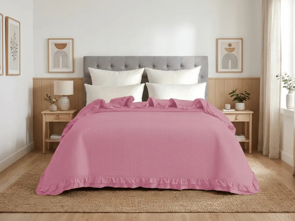 Narzuta na łóżko MONTEGO, różowa Rozmiar: 200 x 220 cm