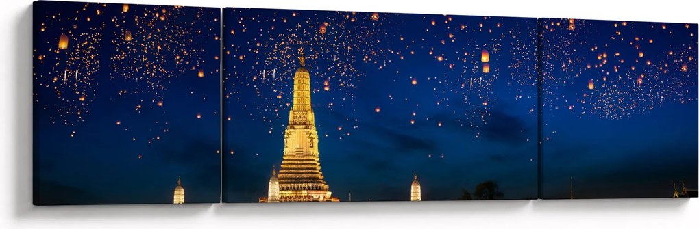 Obraz - Lampiony szczęścia, Bangkok (170x50 cm)