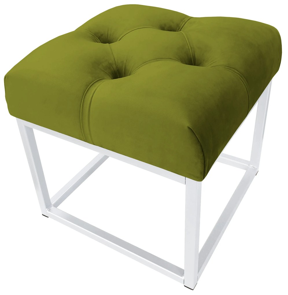 Pufa CHESTERFIELD LOFT ławka postawa biała BL75