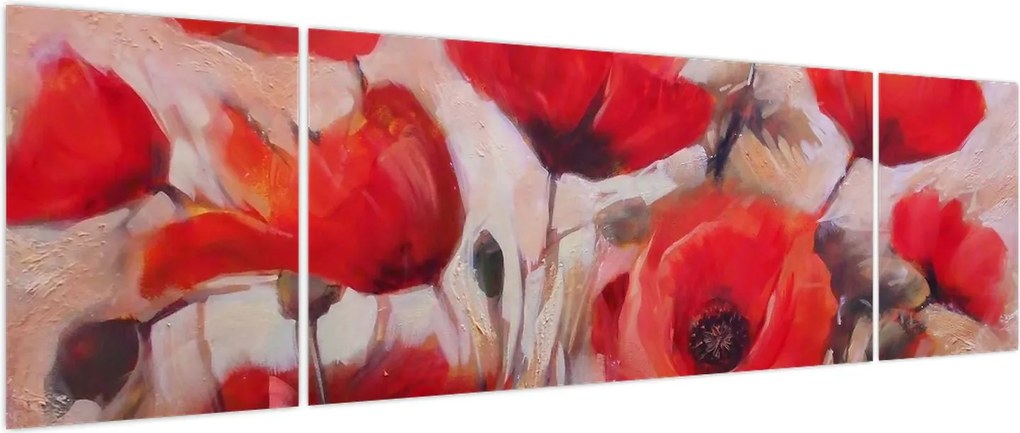 Obraz - Wilcze maki (170x50 cm)
