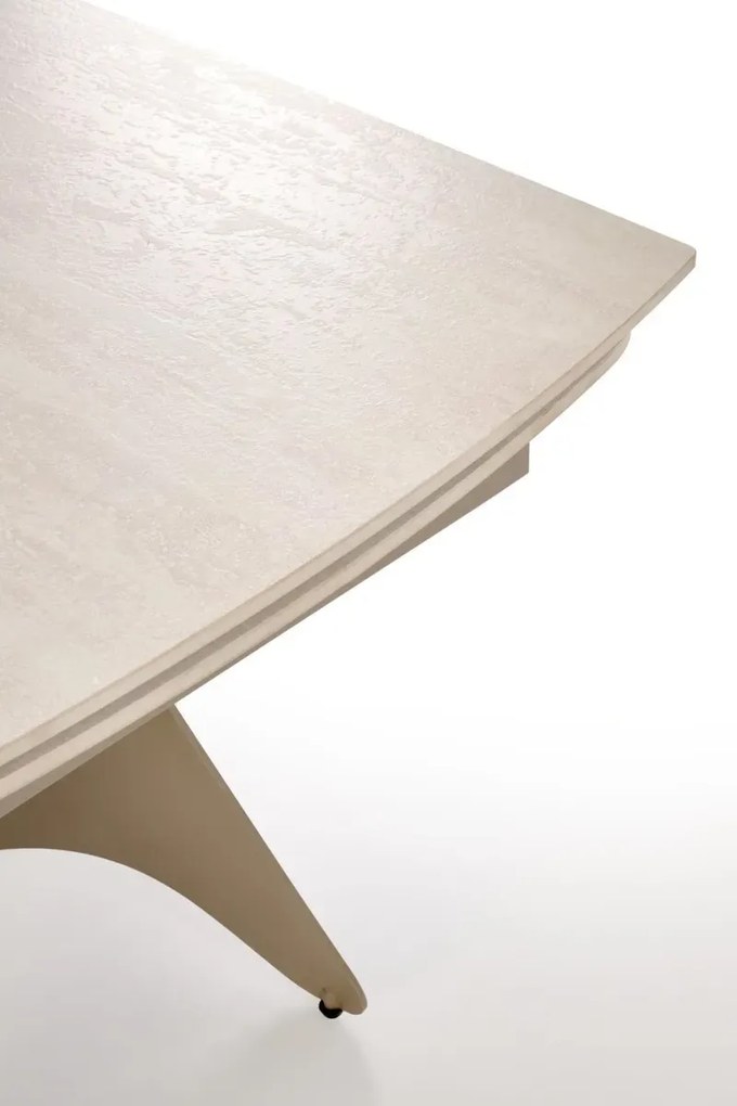 Stół rozkładany SALIX 180(260)x90 trawertyn/kaszmirowy HALMAR