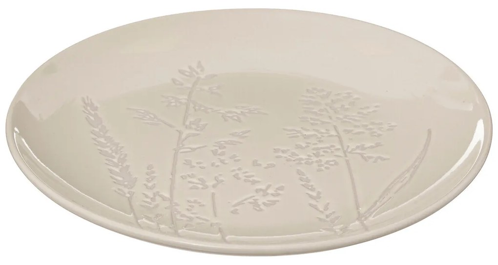 Talerz deserowy ELSA, kamionka, wzór polnych kwiatów, Ø 19 cm