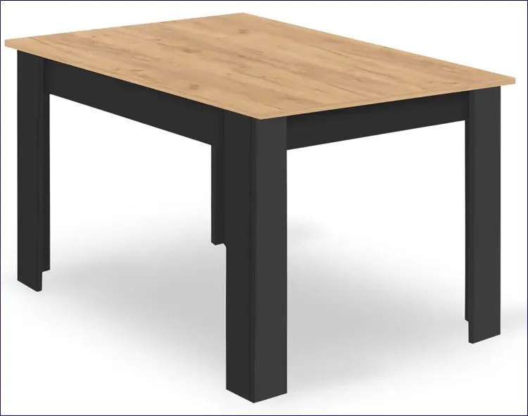 Stół prostokątny w stylu skandynawskim dąb artisan + czarny - Silio 4X