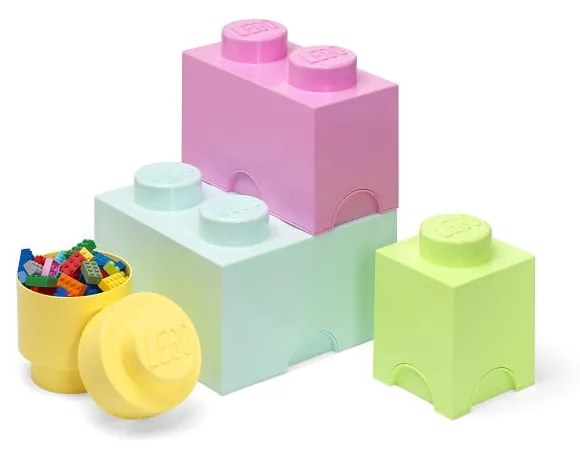 Plastikowe pojemniki dziecięce zestaw 4 szt. Box – LEGO®