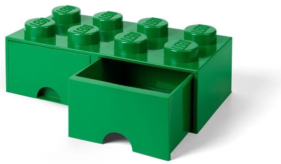 Zielony pojemnik z 2 szufladami LEGO®