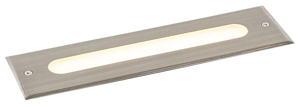 Zewnetrzna Nowoczesny klosz do zabudowy stalowy 30 cm z LED IP65 - Eline Nowoczesny Oswietlenie zewnetrzne