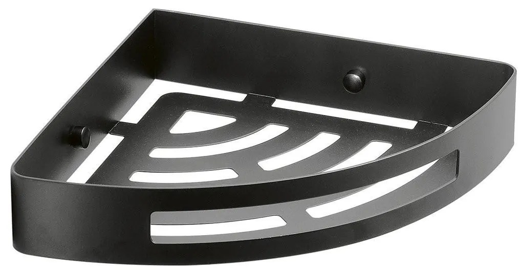Gedy - Półka narożna do prysznica SMART 21x4,5 cm czarny mat