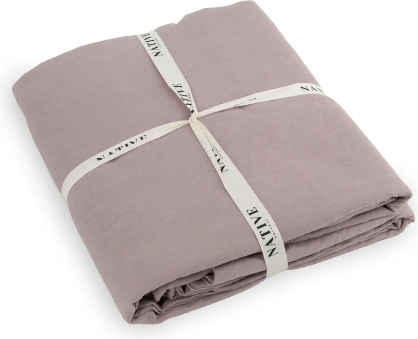 Szaroróżowa lniana pościel dwuosobowa 200x200 cm Blush – Native Natural