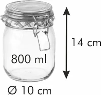 Tescoma Słoik na przetwory z klipsem DELLA CASA, 800 ml, 0,8 l