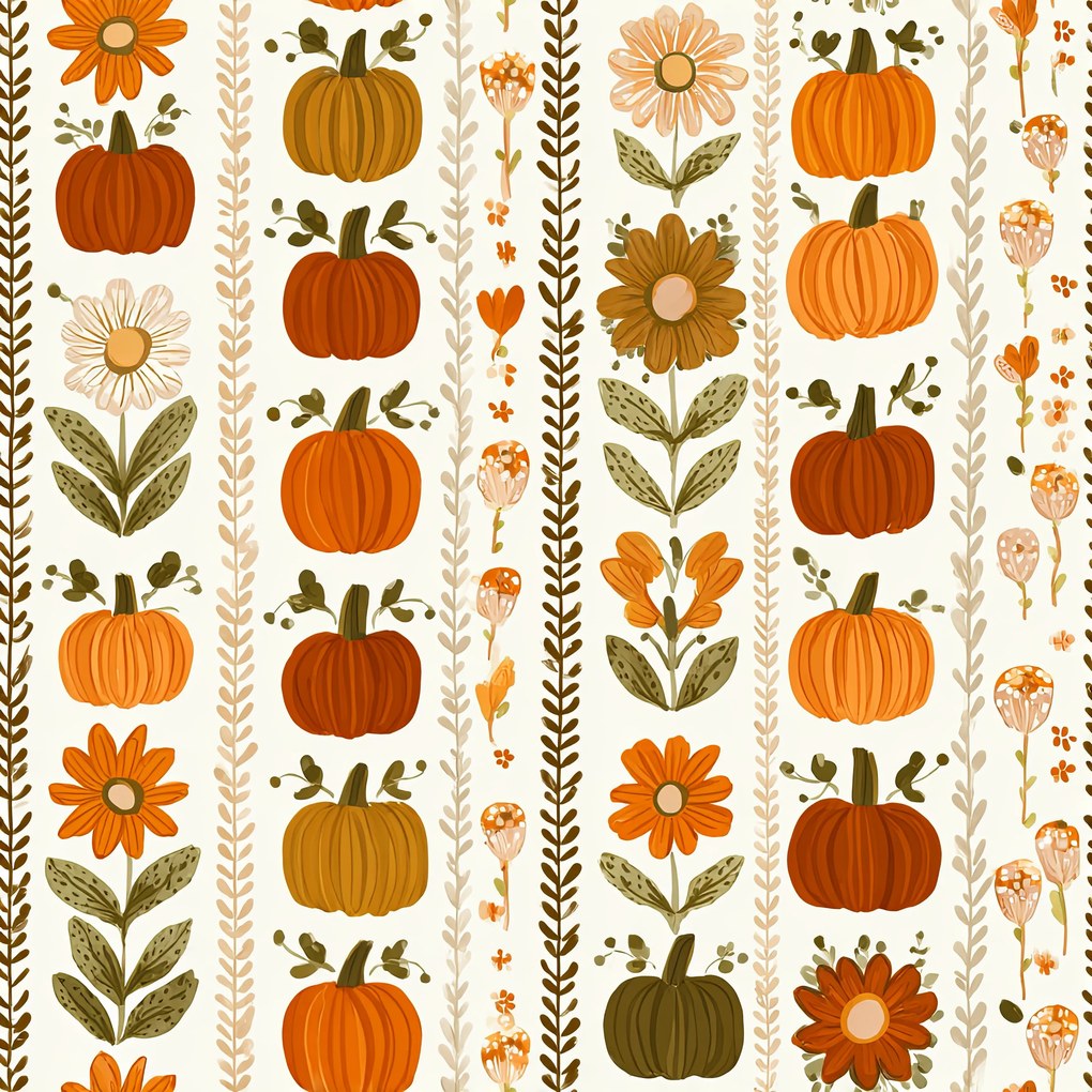 Flanelowa poszewka na poduszkę PUMPKIN LINES 45x45 cm, kolorowa