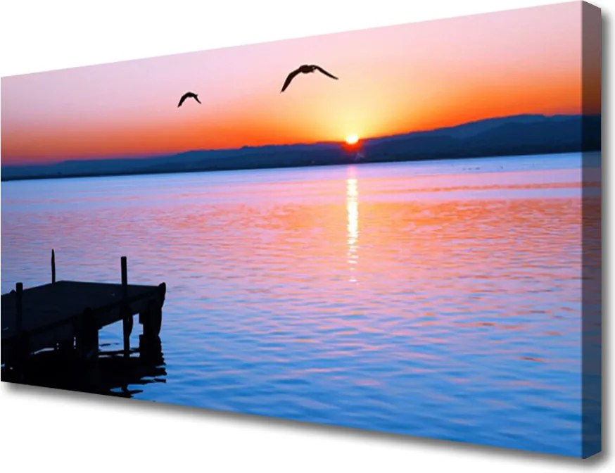 Obraz canvas Molo o Złotej Godzinie