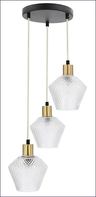 Nowoczesna lampa wisząca z trzema punktami światła - 18X połysk D272 W4-A81