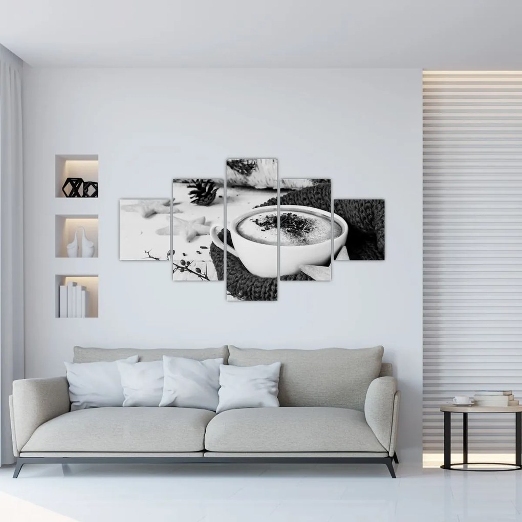 Obraz - Zimowe cappuccino (125x70 cm)