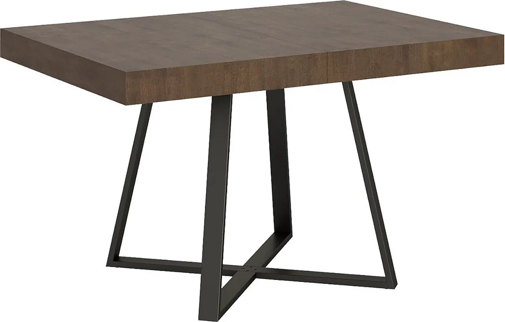 Stół rozkładany 130/234x90 cm Abbraccio orzech nogi antracytowe