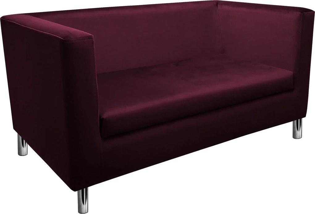 Sofa Monaco : Kolor nogi - Chrom, Kolor tkaniny - VELVET - MG02, Typ tkaniny - Velvet, Wysokość nogi - 15 cm